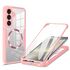 Pachet 360: Husa cu folie integrata pentru  Samsung Galaxy S24+ Plus cu MagSafe Cover360 fata / spate - albastru