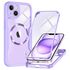 Pachet 360: Husa cu folie integrata pentru  iPhone 13 cu MagSafe Cover360 fata / spate - mov