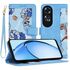 Husa tip carte pentru  Oppo A60, functie stand si port carduri, mov