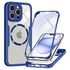 Pachet 360: Husa cu folie integrata pentru  iPhone 14 Pro Max cu MagSafe Cover360 fata / spate - albastru