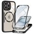 Pachet 360: Husa cu folie integrata pentru  iPhone 14 Pro Max cu MagSafe Cover360 fata / spate - albastru