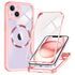 Pachet 360: Husa cu folie integrata pentru  iPhone 14 cu MagSafe Cover360 fata / spate - albastru