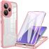 Pachet 360: Husa cu folie integrata pentru  Xiaomi Redmi Note 13 Pro+ Plus 5G Cover360 fata / spate - albastru