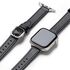 Curea pentru Apple Watch 4, 5, 6, 7, 8, 9, SE, SE2, Ultra, Ultra 2 (38/40/41mm) Leather Slim - negru intens