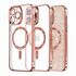 Husa pentru  iPhone 13 Pro cu MagSafe Sparkle Glare Detachable Layer, cu protectie lentile - roz