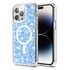 Husa pentru  iPhone 14 Pro MagSafe cu sclipici Liquid Crystal Glitter, albastru