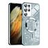 Husa pentru Samsung Galaxy S21 Ultra cu MagSafe Sparkle Glare Detachable Layer, cu protectie lentile - argintiu