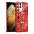 Husa pentru Samsung Galaxy S21 Ultra cu MagSafe Sparkle Glare Detachable Layer, cu protectie lentile - argintiu