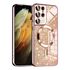 Husa pentru Samsung Galaxy S21 Ultra cu MagSafe Sparkle Glare Detachable Layer, cu protectie lentile - argintiu