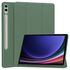 Husa pentru Samsung Galaxy Tab S9 Plus / S9 FE Plus, Tab S10 Plus usoara si subtire cu functie wake-up/sleep si compartiment pentru stylus, tip stand - verde deschis