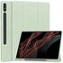 Husa pentru iSamsung Galaxy Tab S8 Ultra usoara si subtire cu functie wake-up/sleep si compartiment pentru stylus, tip stand - mov