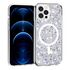 Husa pentru  iPhone 12 Pro Max MagSafe cu sclipici Liquid Crystal Glitter, albastru