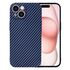 Husa pentru  iPhone 15 CarbonFiber UltraSlim, Lightweight, albastru