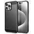 Husa pentru iPhone 16 Pro Carbon Liquid Silicone, negru