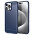 Husa pentru iPhone 16 Pro Max Carbon Liquid Silicone, albastru