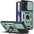 Husa pentru  Motorola Edge 50 Ring Armor Kickstand Tough Rugged Cover cu protectie camera, negru