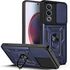 Husa pentru  Oppo A80 Ring Armor Kickstand Tough Rugged Cover cu protectie camera, negru