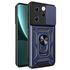 Husa pentru  Infinix Hot 40 / Hot 40 Pro Ring Armor Kickstand Tough Rugged Cover cu protectie camera, albastru