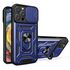 Husa pentru  iPhone 16 Pro Max Ring Armor Kickstand Tough Rugged Cover cu protectie camera, albastru