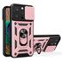 Husa pentru  iPhone 16 Pro Ring Armor Kickstand Tough Rugged Cover cu protectie camera, albastru