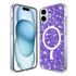 Husa pentru  iPhone 16 MagSafe cu sclipici Liquid Crystal Glitter, roz