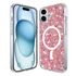 Husa pentru  iPhone 16 MagSafe cu sclipici Liquid Crystal Glitter, roz