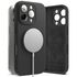 Husa premium pentru iPhone 16 Pro Max Silicone Magnetic compatibila MagSafe captusita cu microfibra - crem