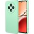 Husa pentru  Oppo Reno 12F, 12FS Liquid Silicone, subțire, captusita cu microfibra, anti amprentă, protectie cameră foto, verde deschis