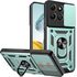 Husa pentru  Honor X6b Ring Armor Kickstand Tough Rugged Cover cu protectie camera, verde