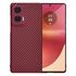 Husa pentru  Motorola Edge 50 Fusion CarbonFiber UltraSlim, Lightweight, rosu