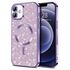 Husa pentru  iPhone 16 cu MagSafe Sparkle Glare Detachable Layer, cu protectie lentile - rosu