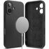 Husa premium pentru  iPhone 16 Silicone Magnetic compatibila MagSafe captusita cu microfibra - negru