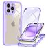 Pachet 360: Husa cu folie integrata pentru  iPhone 16 Pro Max Cover360 fata / spate - roz