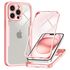 Pachet 360: Husa cu folie integrata pentru  iPhone 16 Pro Max Cover360 fata / spate - roz