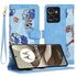 Husa tip carte pentru  Motorola Edge 50, functie stand si port carduri, albastru