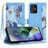 Husa tip carte pentru  Motorola Moto G54, G54 Power Edition, functie stand si port carduri, albastru