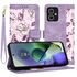 Husa tip carte pentru  Motorola Moto G54, G54 Power Edition, functie stand si port carduri, albastru