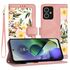 Husa tip carte pentru  Motorola Moto G54, G54 Power Edition, functie stand si port carduri, albastru