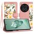 Husa tip carte pentru  OnePlus 12, functie stand si port carduri, roz