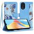 Husa tip carte pentru  Oppo A18, A38, functie stand si port carduri, roz