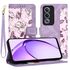 Husa tip carte pentru  Oppo A80, functie stand si port carduri, mov