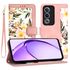 Husa tip carte pentru  Oppo A80, functie stand si port carduri, mov