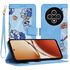 Husa tip carte pentru  Oppo Reno 12F, 12FS, functie stand si port carduri, mov