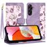 Husa tip carte pentru  Samsung Galaxy A14 4G, 5G, functie stand si port carduri, albastru