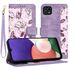 Husa tip carte pentru  Samsung Galaxy A22 5G, functie stand si port carduri, roz