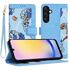 Husa tip carte pentru  Samsung Galaxy A25, functie stand si port carduri, roz