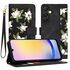 Husa tip carte pentru  Samsung Galaxy A25, functie stand si port carduri, roz
