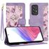 Husa tip carte pentru  Samsung Galaxy A53 5G, functie stand si port carduri, roz