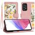 Husa tip carte pentru  Samsung Galaxy A53 5G, functie stand si port carduri, roz