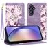 Husa tip carte pentru  Samsung Galaxy A54 5G, functie stand si port carduri, albastru